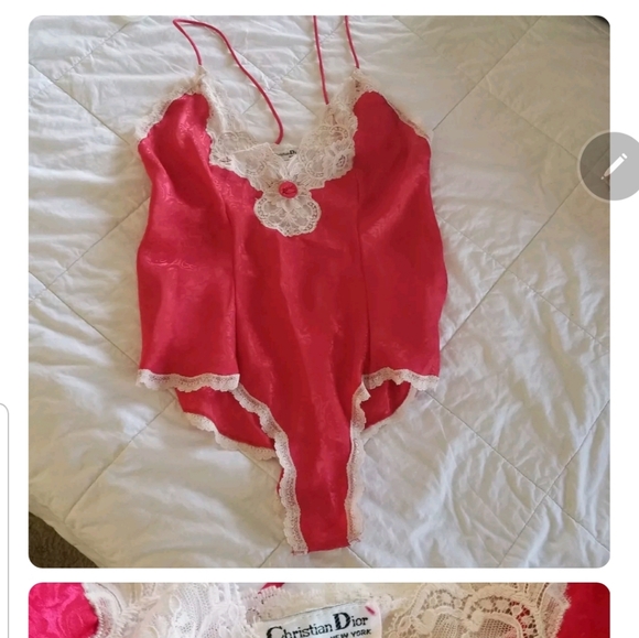 Dior Intimates & Sleepwear Red Hot Sexy Vintage Lace Christian Dior